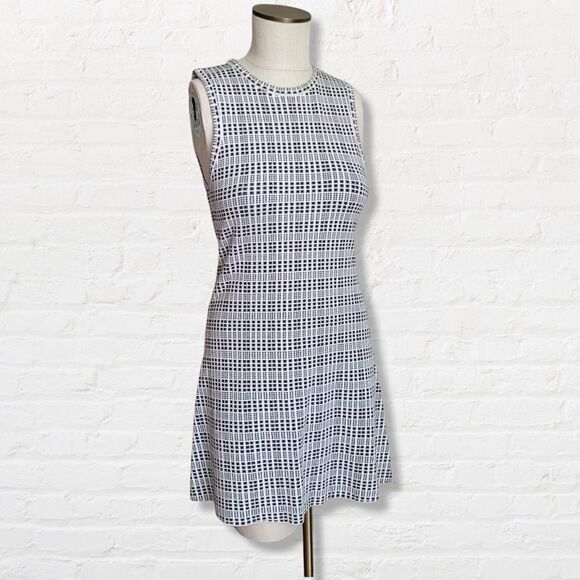 Theory Dress Women's Branteen Prosecco Dress Black and White Size Small - Picture 1 of 7